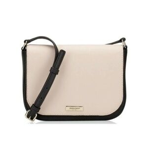 kate spade Cream and Black Leather Crossbody Bag Laurel Way Carson crossbody bag